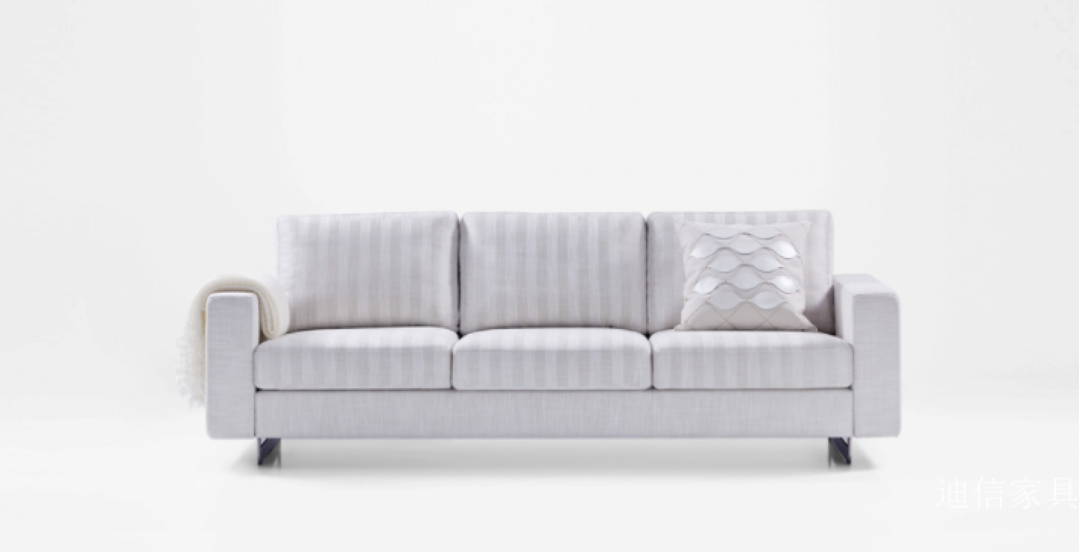 迪信家具客卧家具产品《浅米条纹简约沙发》【图1】