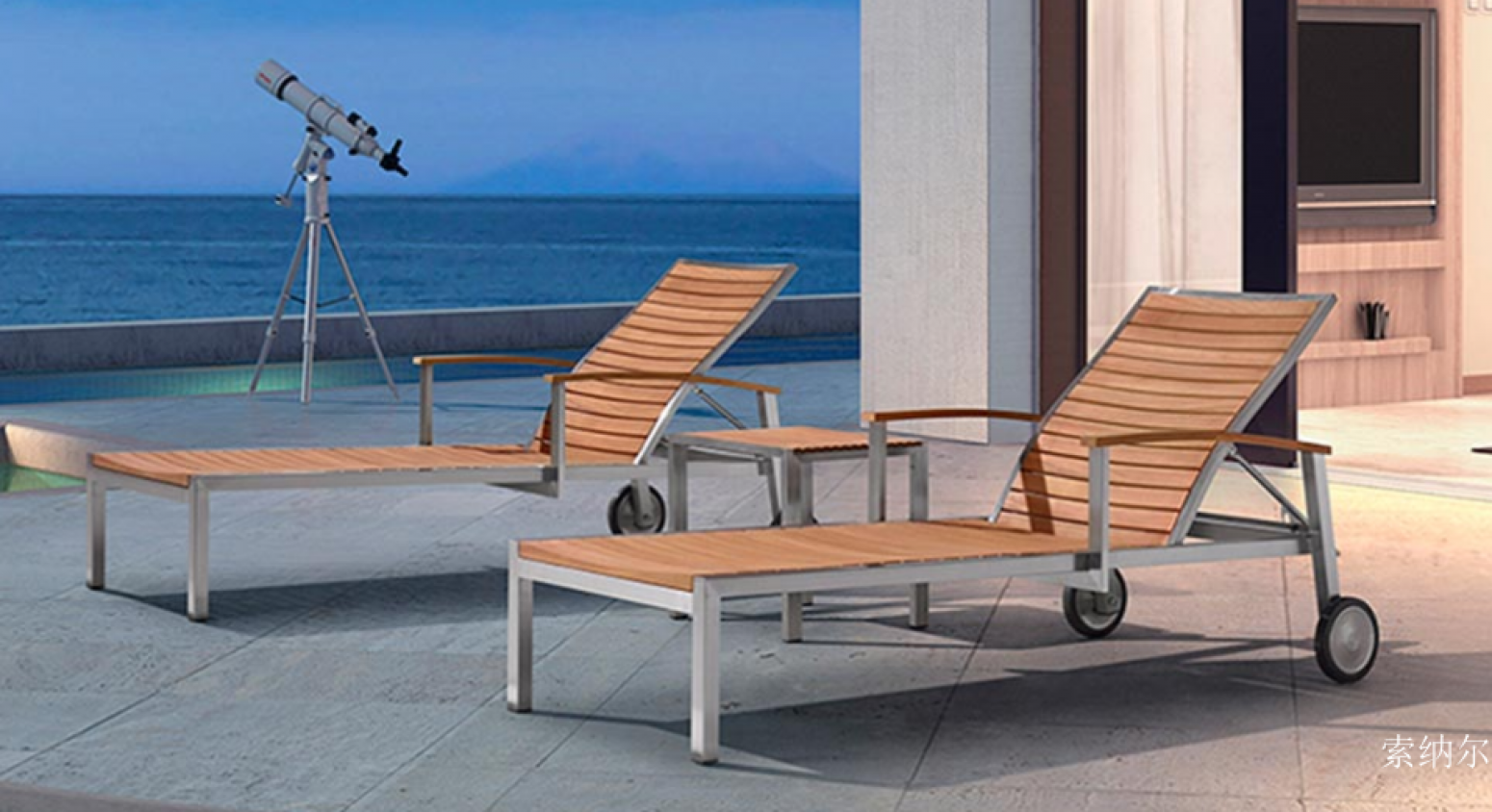 索纳尔户外家具产品《盼夏系列户外躺床》【图1】