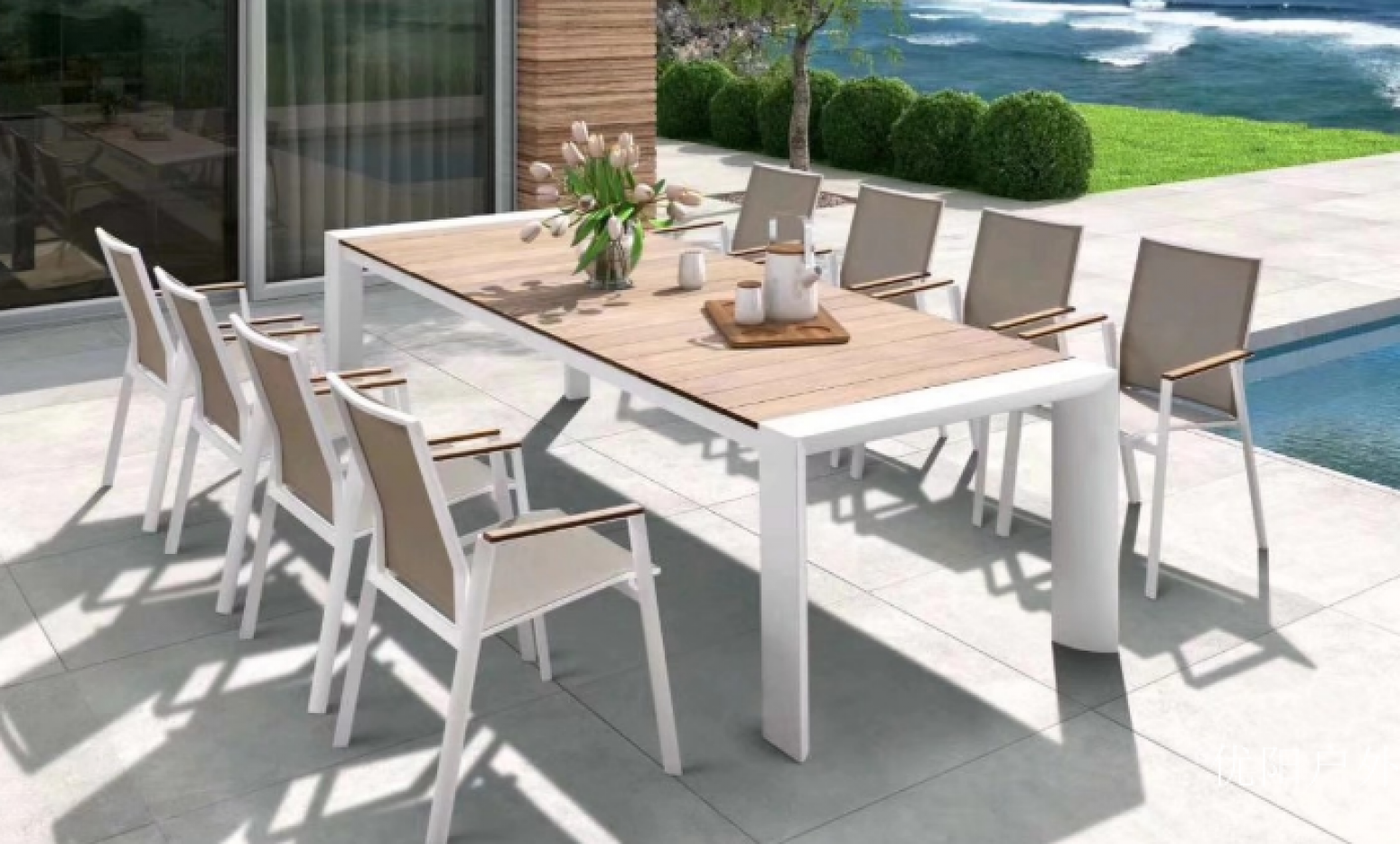 优阳户外户外家具产品《简约现代户外餐桌椅》【图0】