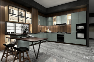 月兔家居厨卫家具产品《浅青木质现代橱柜》议价