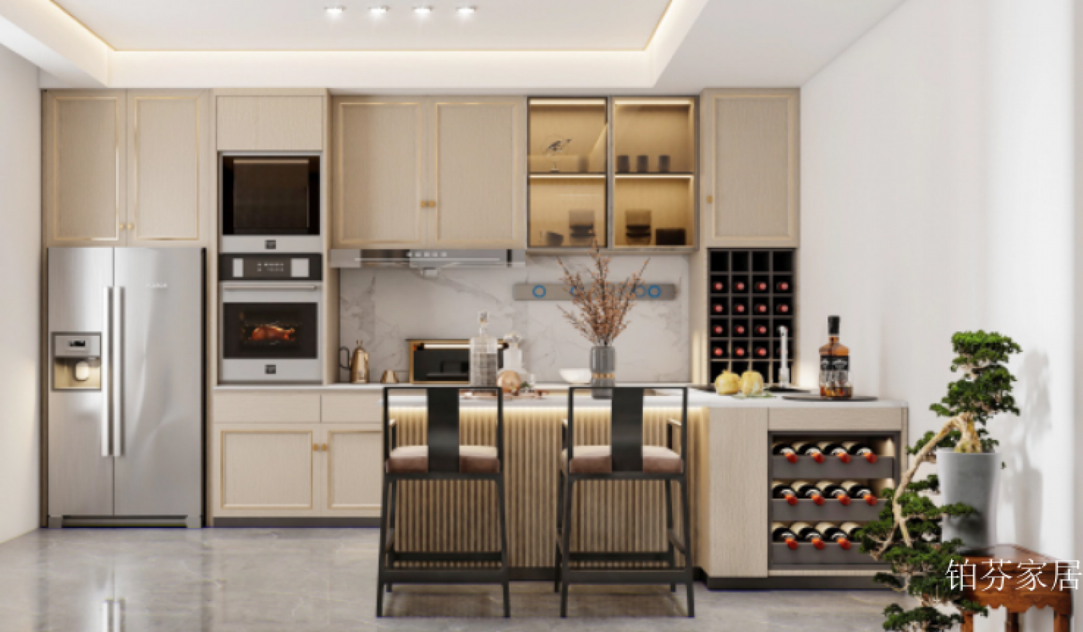 铂芬家居厨卫家具产品《江南烟雨系列橱柜》