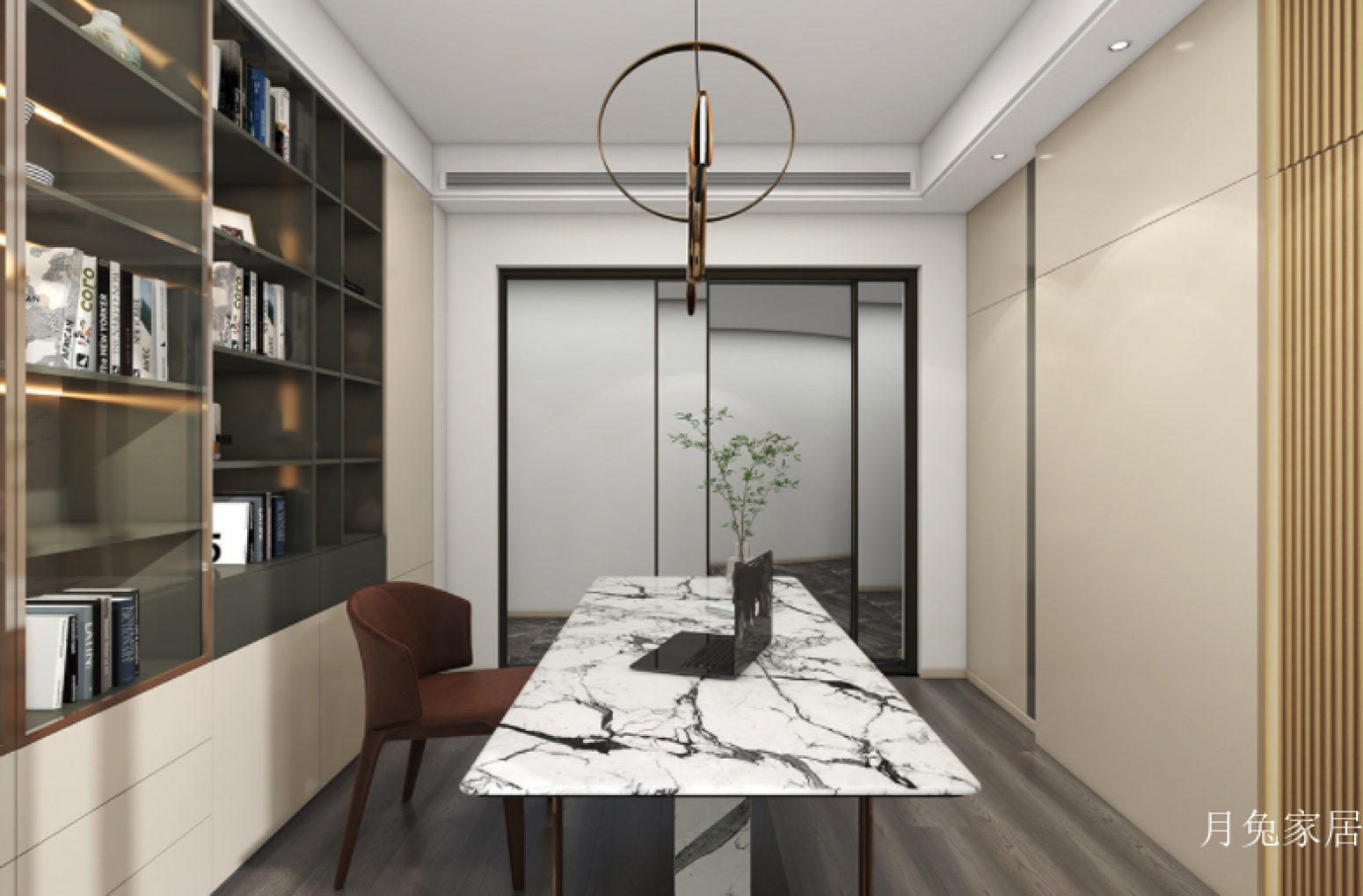 月兔家居客卧家具产品《简约雅致大理石书房》【图0】