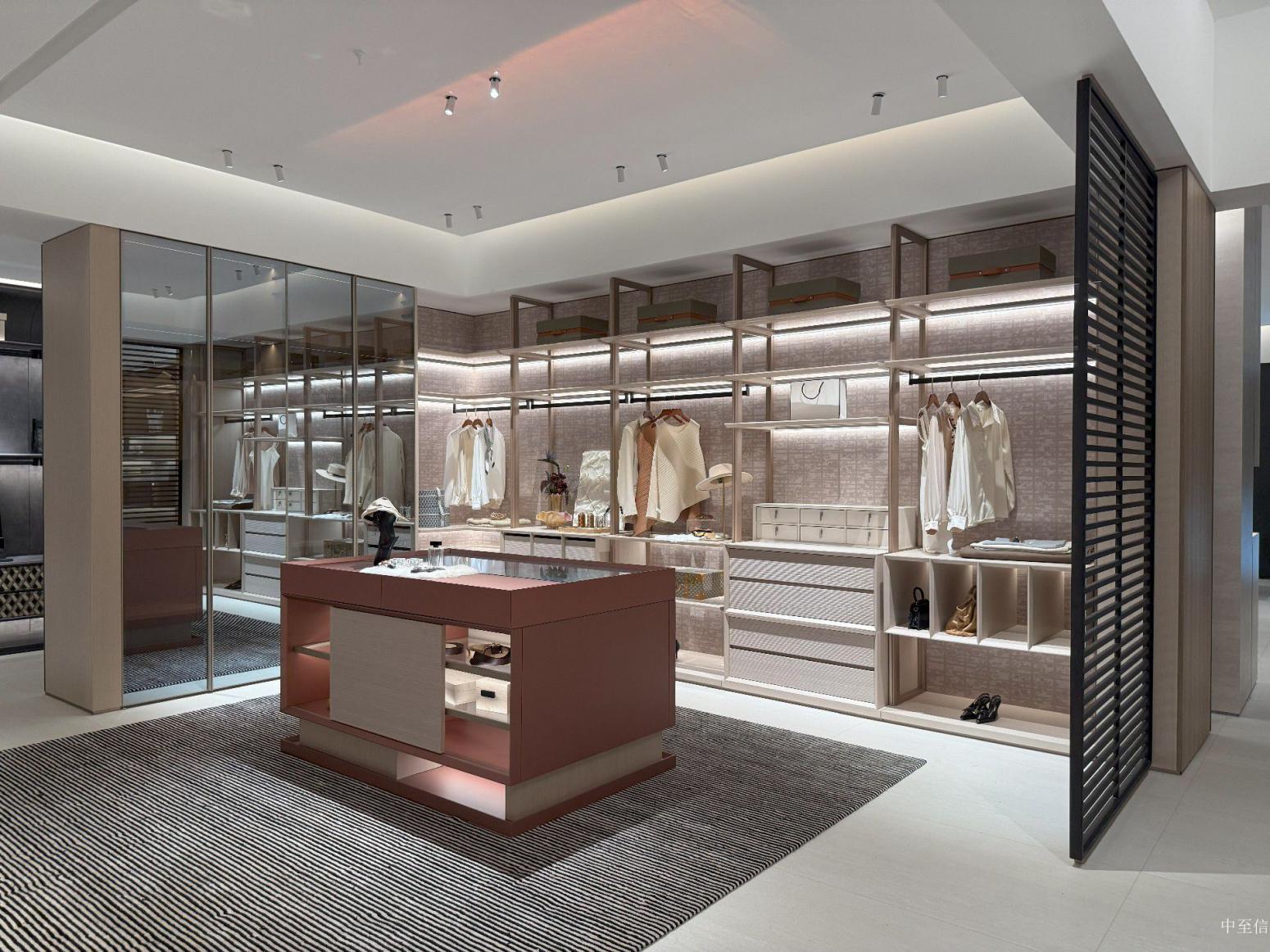 中至信客卧家具产品《浅棕精致柔奢衣帽间》【图0】
