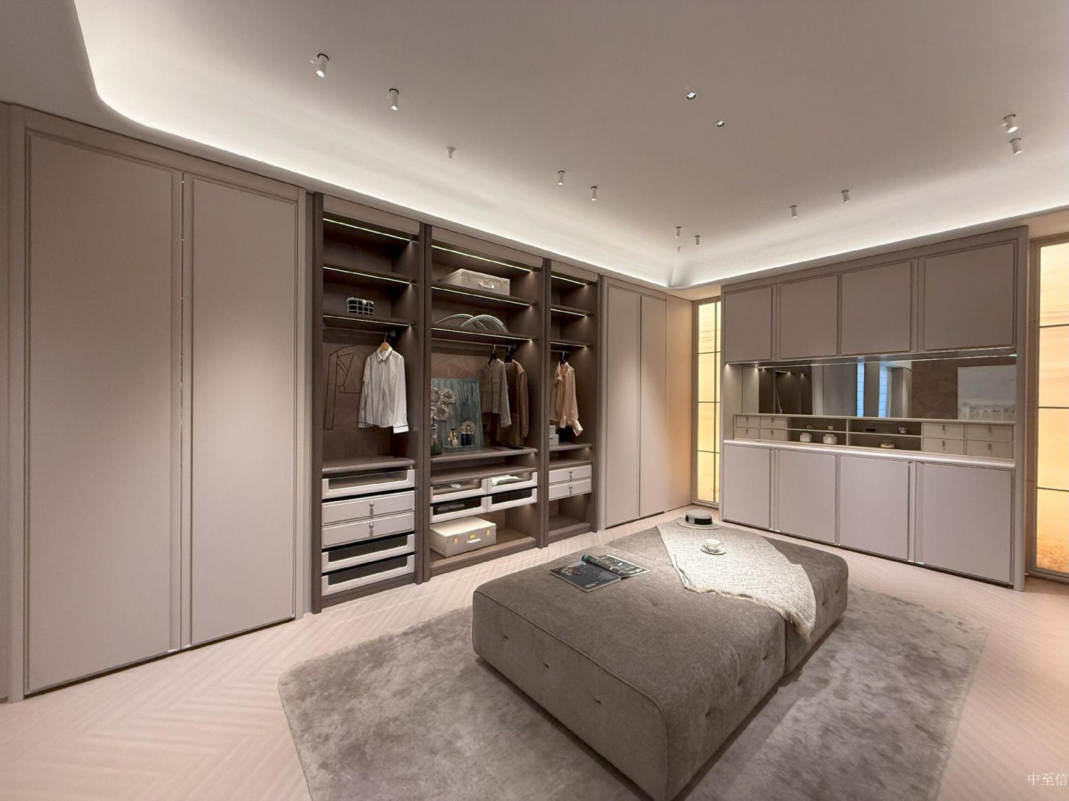中至信客卧家具产品《浅灰棕雅致衣帽间》【图1】