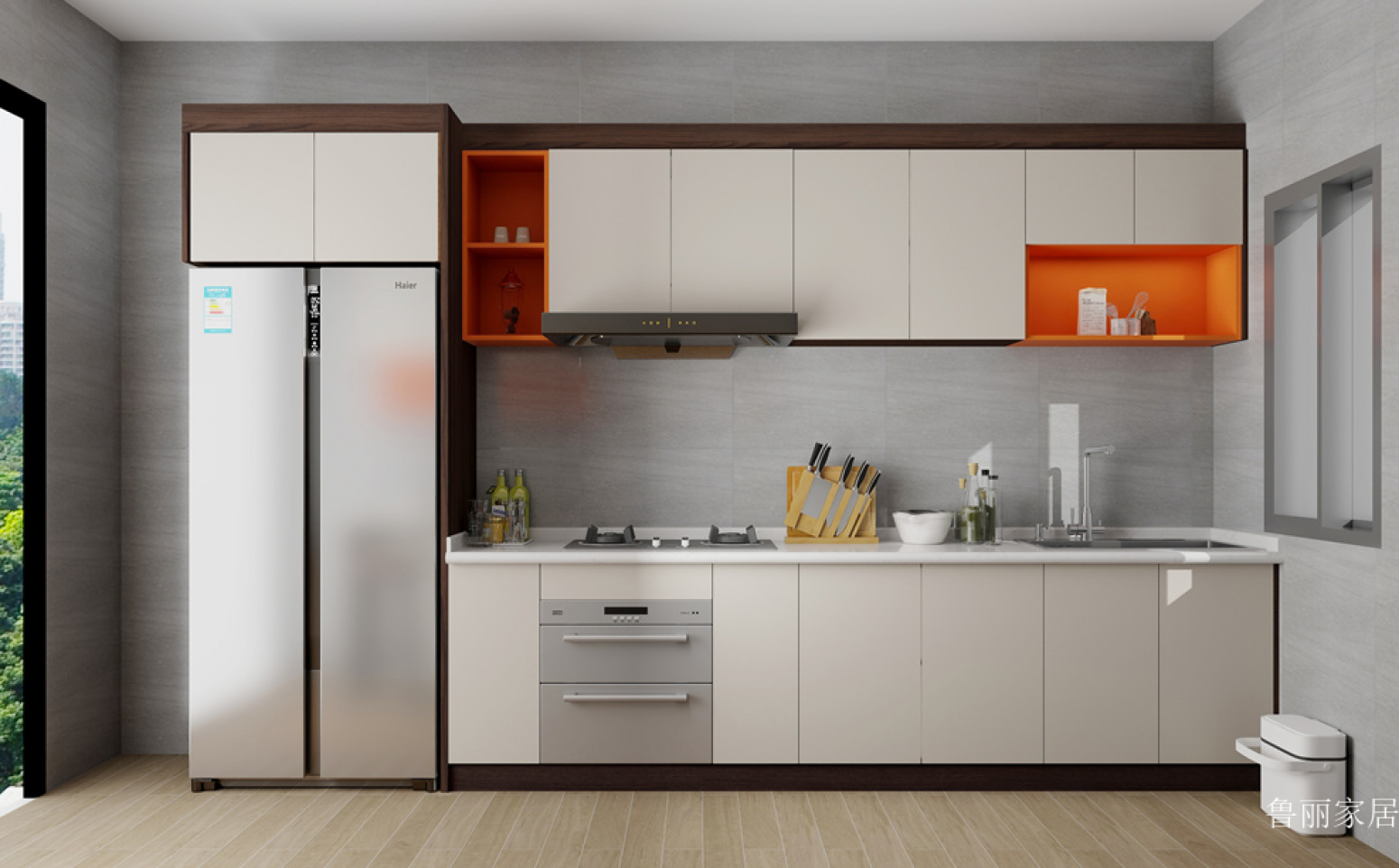 鲁丽家居客卧家具产品《橙趣简约橱柜》