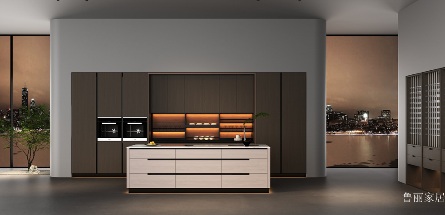 鲁丽家居客卧家具产品《豪华中岛橱柜》