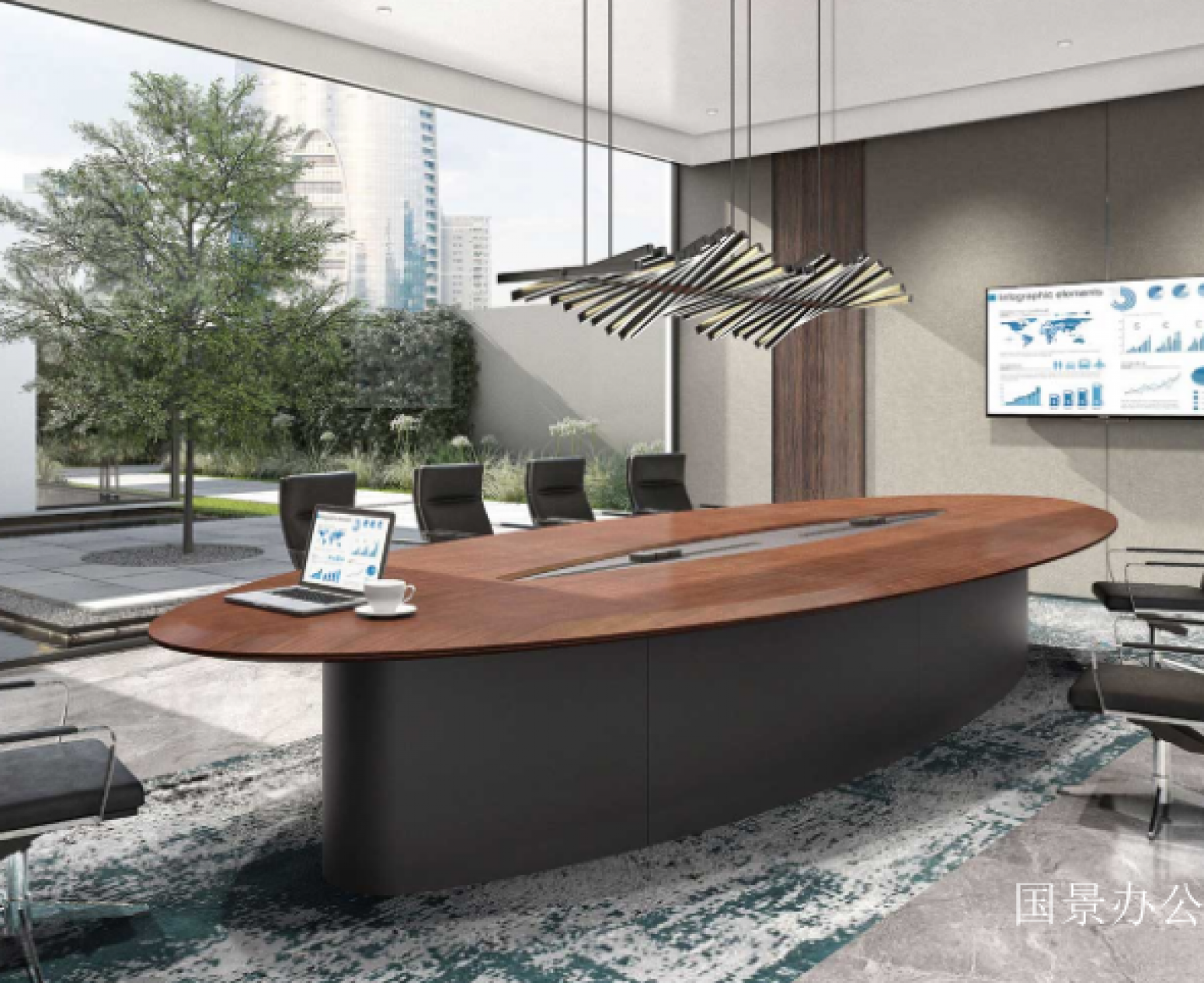 国景办公办公家具产品《卡萨蒂系列实木会议桌》【图0】