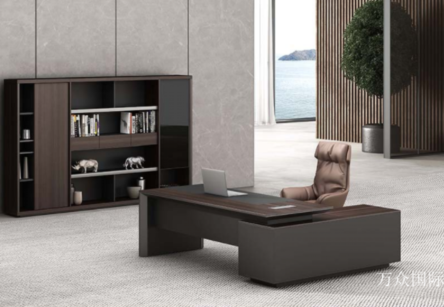 万众国际办公家具产品《轻奢总裁办公桌》【图1】