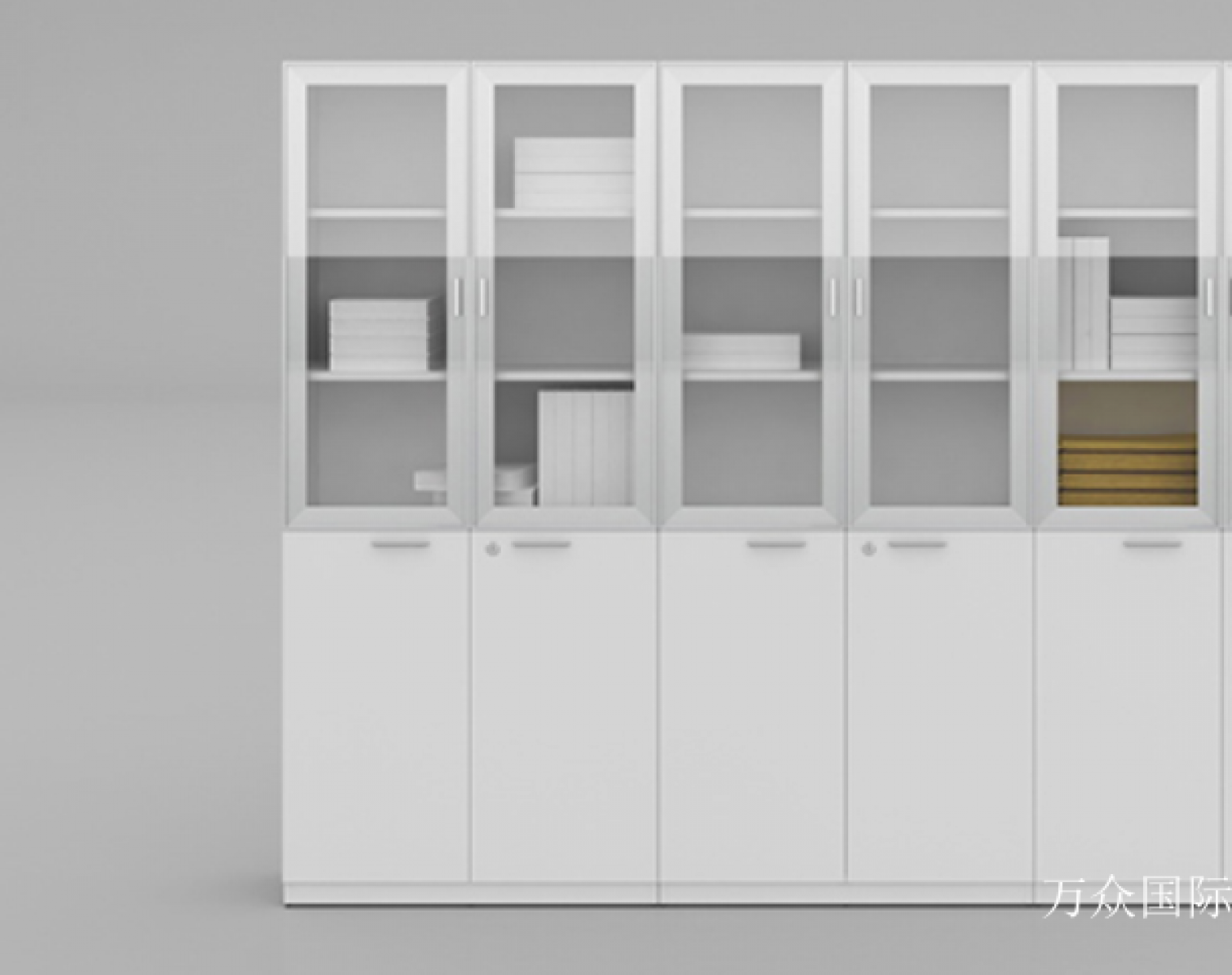 万众国际办公家具产品《现代玻璃门文件柜》【图1】