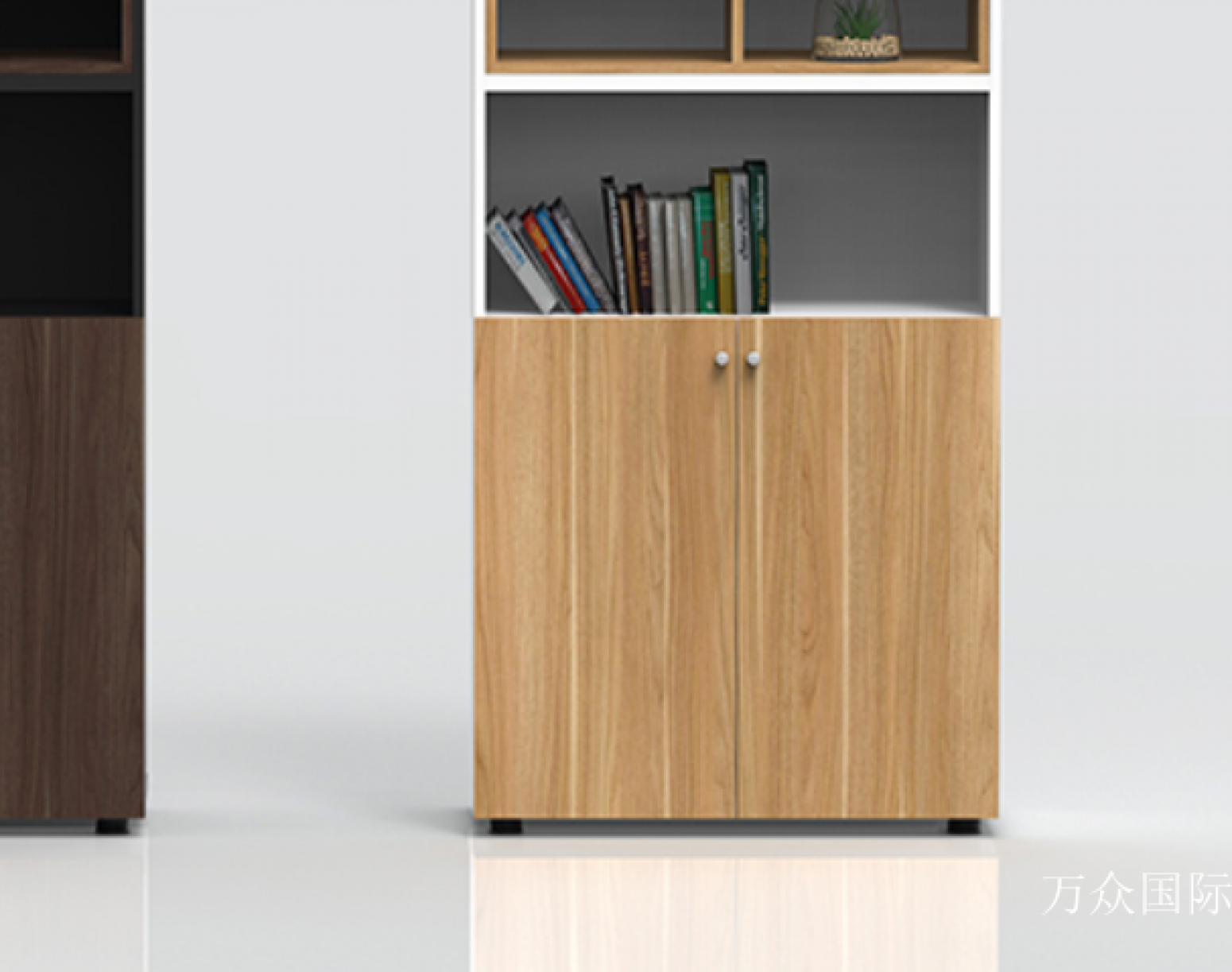 万众国际办公家具产品《实木开放式文件柜》【图2】