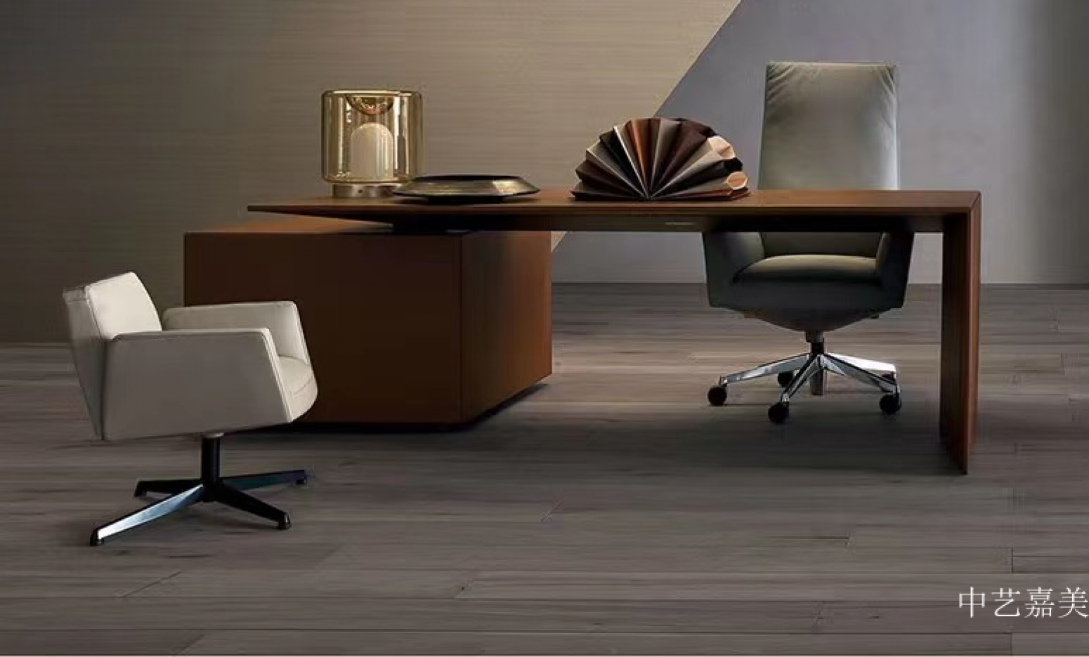 中艺嘉美办公家具产品《实木多层板硬包办公桌》【图0】