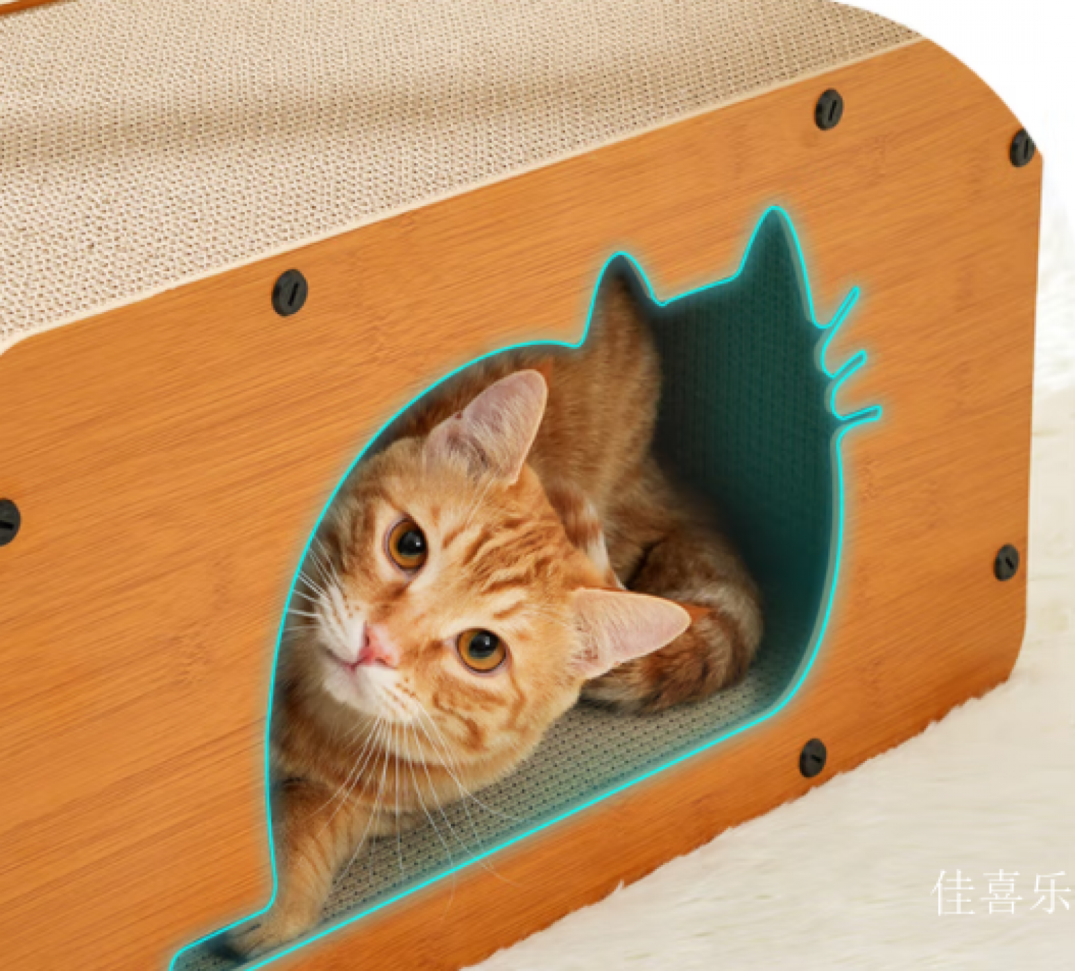 佳喜乐宠物家具产品《实木猫抓板猫窝一体》【图2】