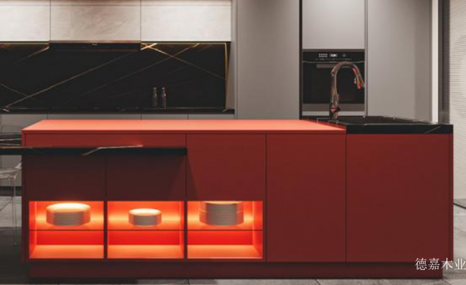 德嘉木业厨卫家具产品《现代开放式橱柜》【图1】