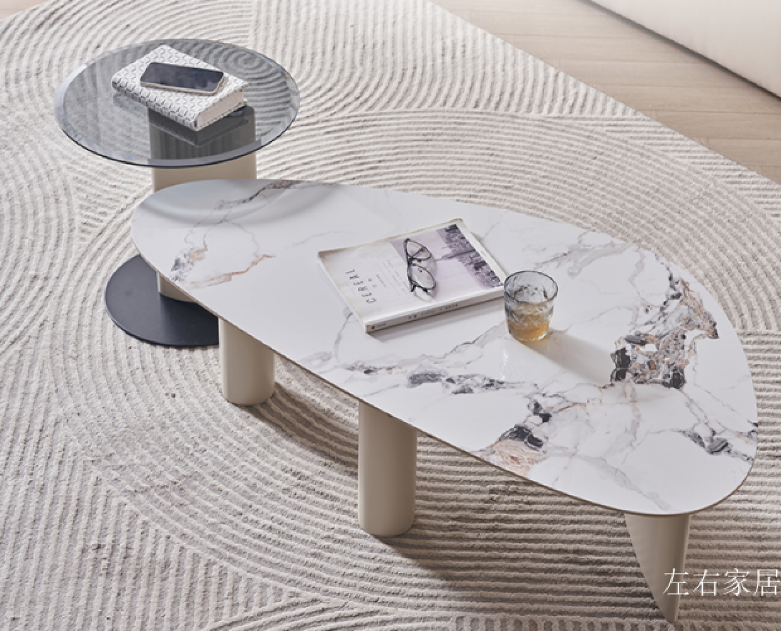 左右家居客卧家具产品《极简高级感茶几电视柜》【图2】