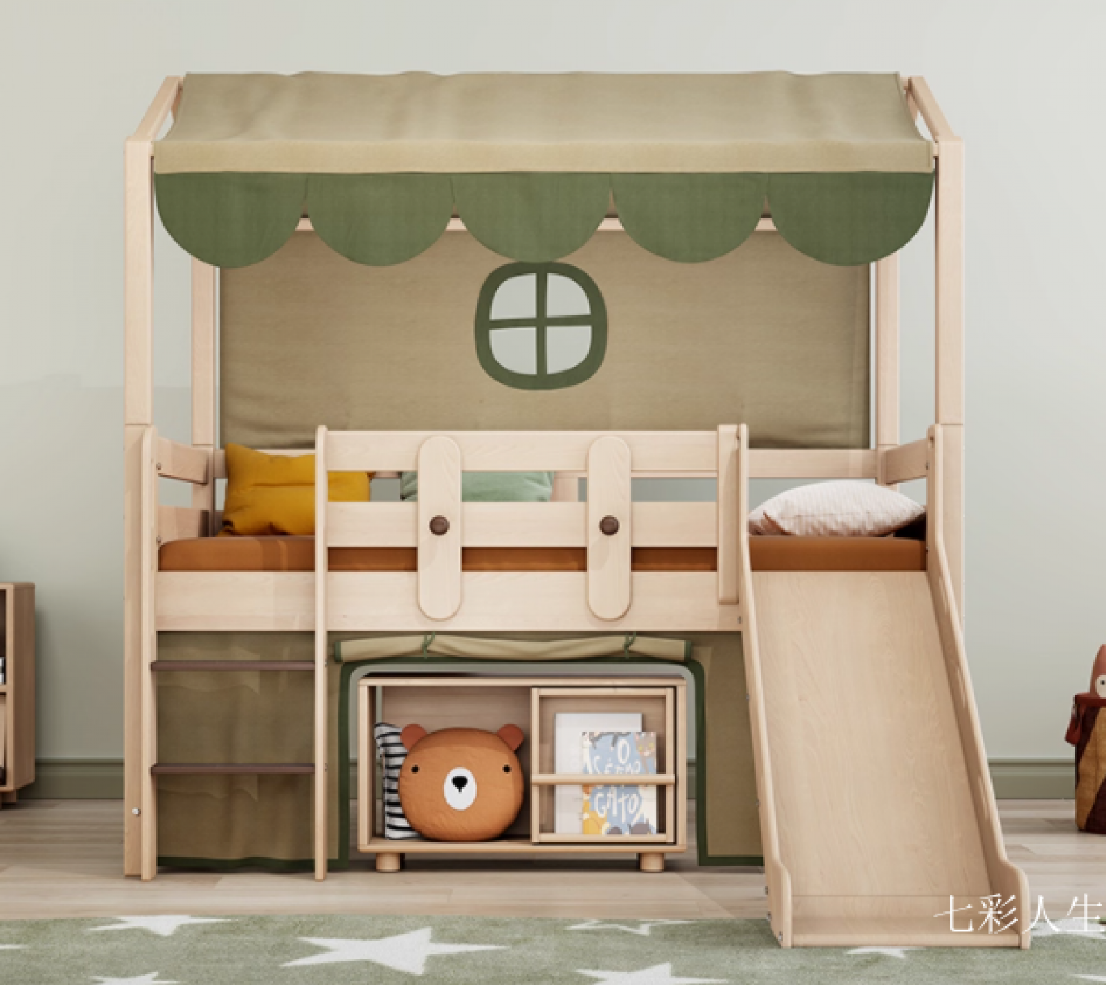 七彩人生儿童家具产品《树屋儿童床》【图1】