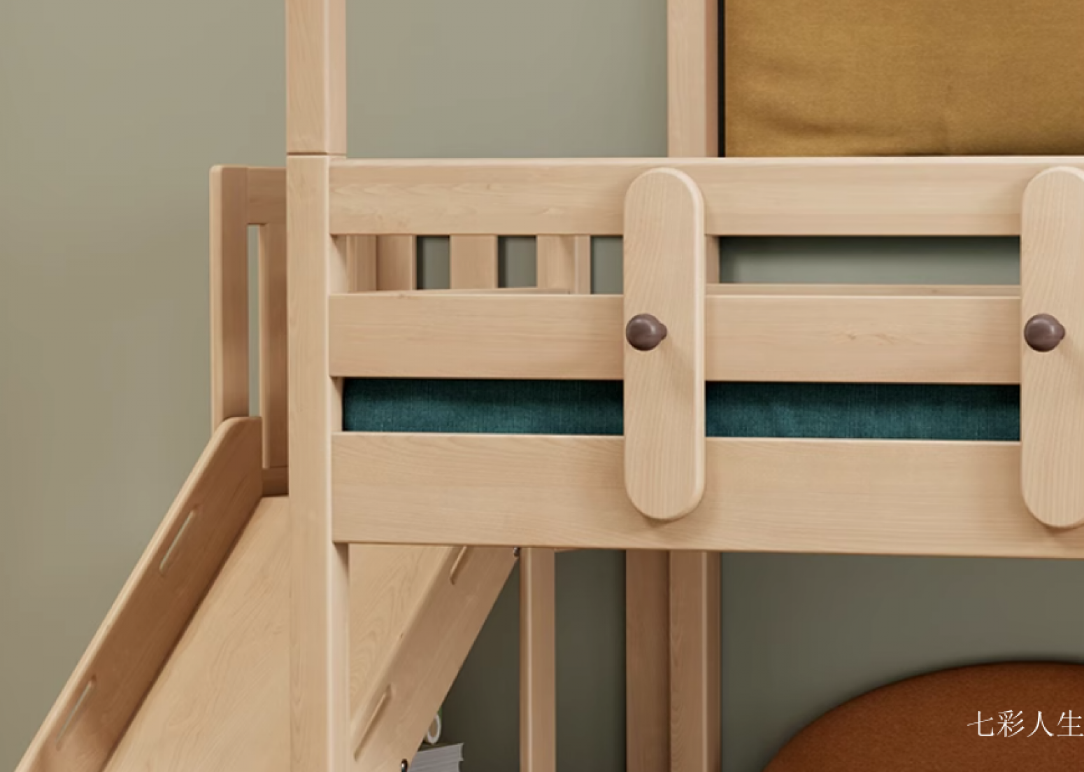七彩人生儿童家具产品《飞屋实木儿童床》【图2】