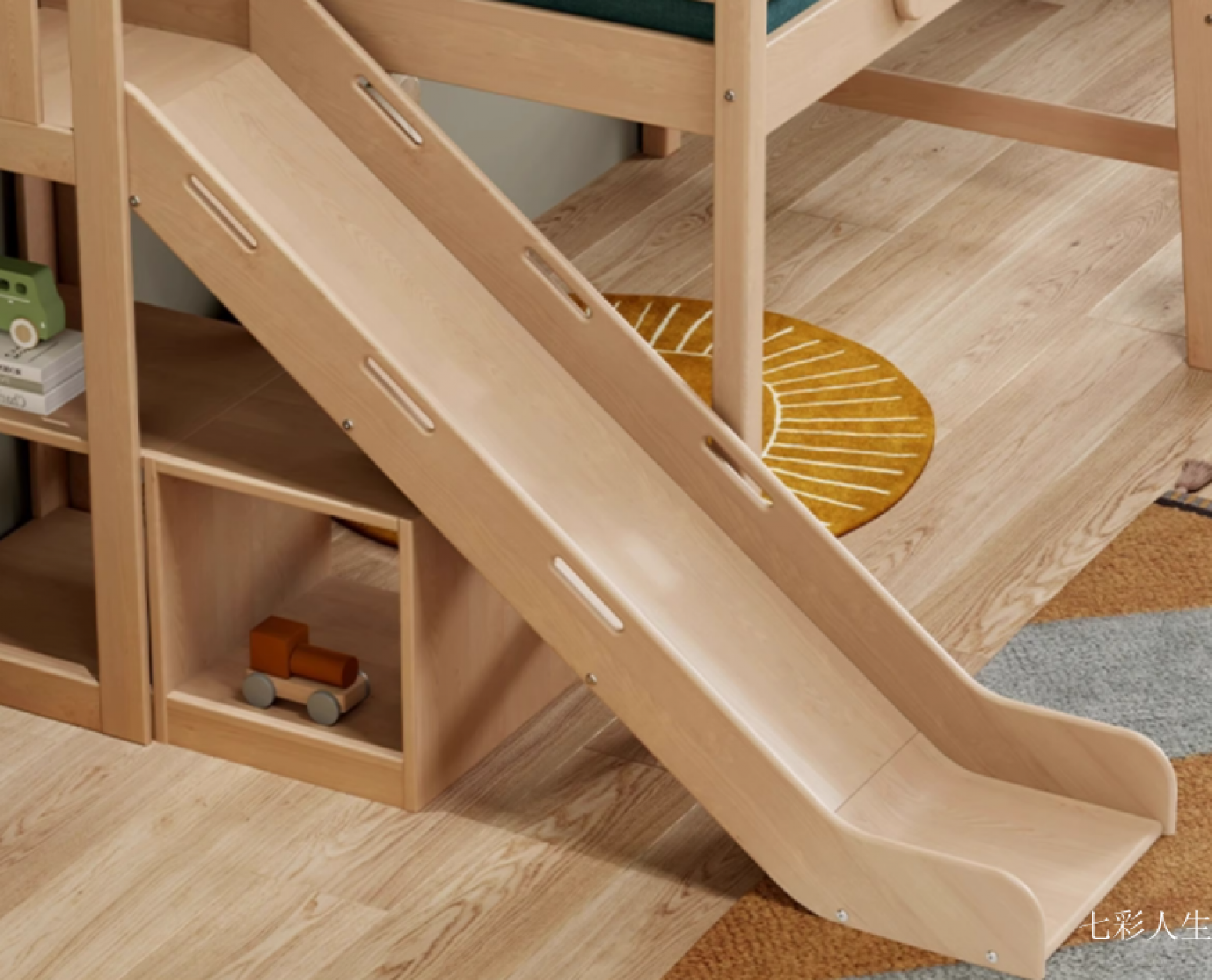 七彩人生儿童家具产品《飞屋实木儿童床》【图3】