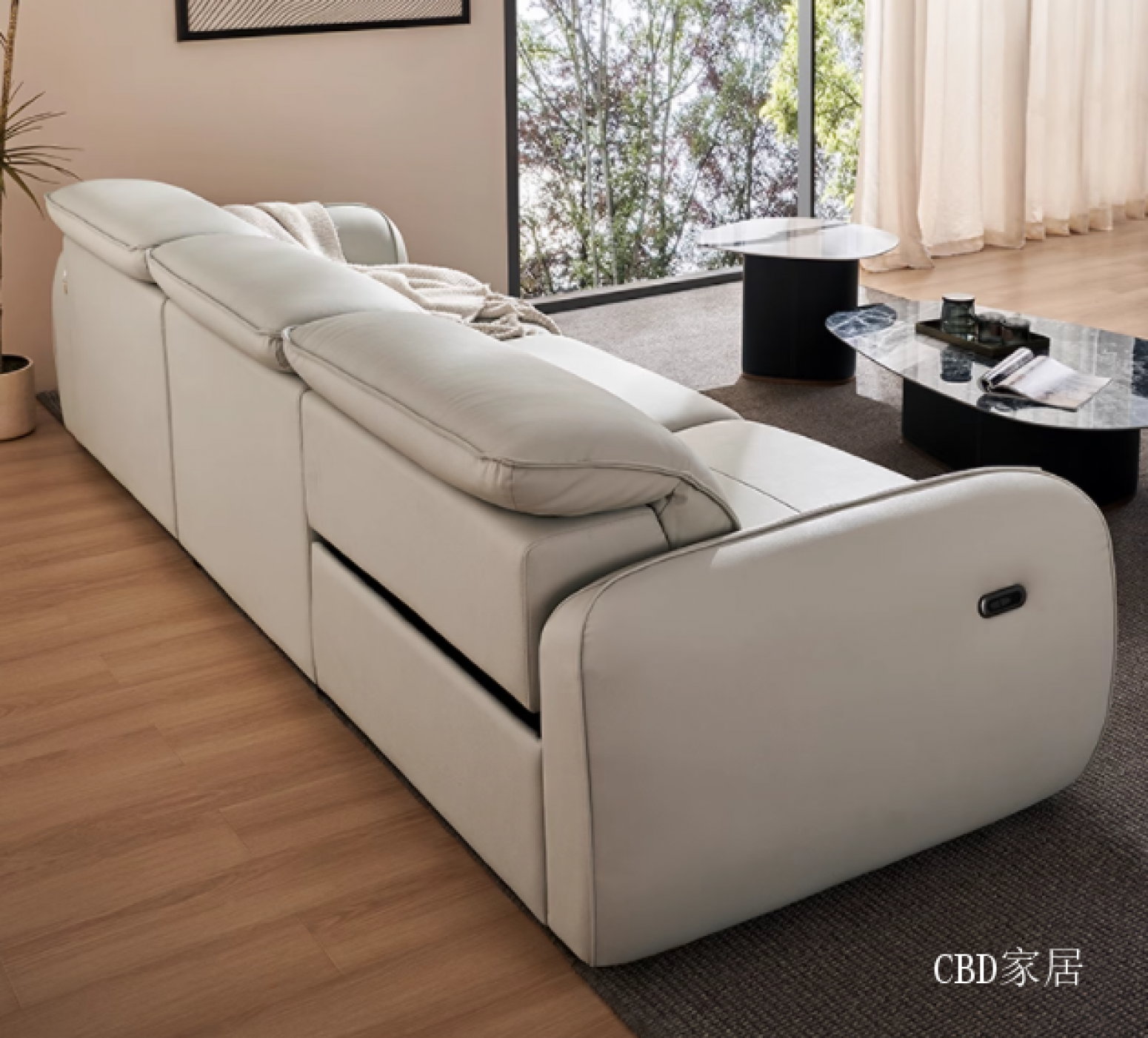 CBD家居智能家居产品《0靠墙真皮电动沙发》【图1】