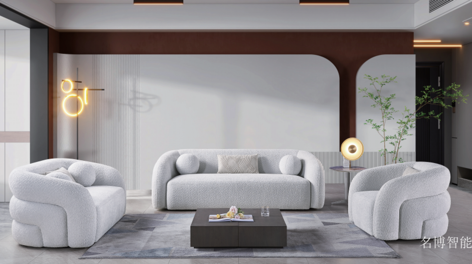 名博智能客卧家具产品《灰白色设计感沙发》【图0】