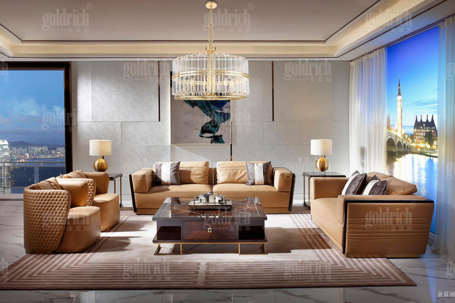 金富丽客卧家具产品《浅棕轻奢舒适沙发》【图0】